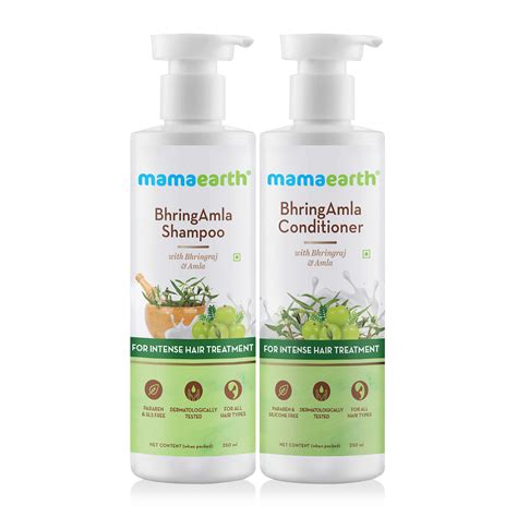 Mamaearth BhringAmla Shampoo and Conditioner Combo (250ml + 250ml ...