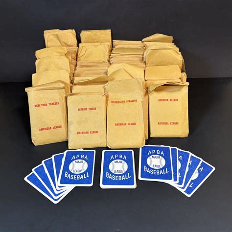 LOT 91: APBA Baseball Game Cards 75+ Packets | EstateSales.org