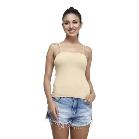 Buy Women Beige Spaghetti Top Online In India: TT Bazaar – T T Bazaar