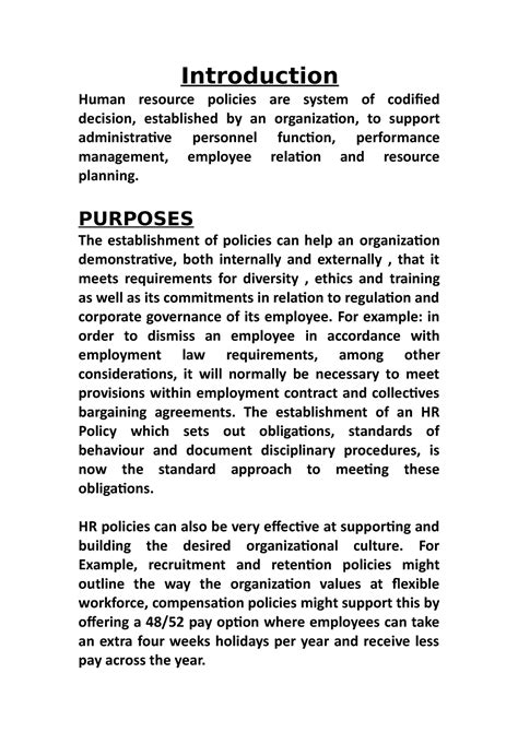 NAVI P - helpfull - Introduction Human resource policies are system of ...
