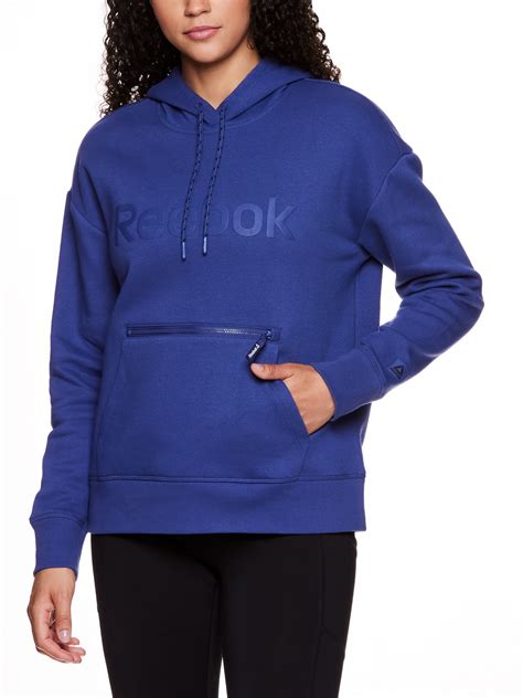 Reebok Women's Super Soft Cropped Gravity Hoodie with Zipper Pocket ...