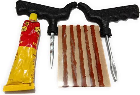 Seahorse Polymers Tubeless Tyre Puncture Repair Kit Puncher Patch Tools ...