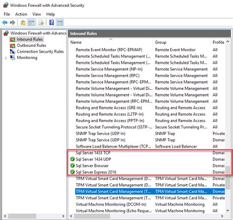Image result for SQL Inbound Firewall Port