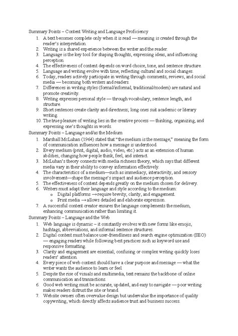Chapter 4 - BSC Notes on Content Writing & Language Proficiency - Studocu
