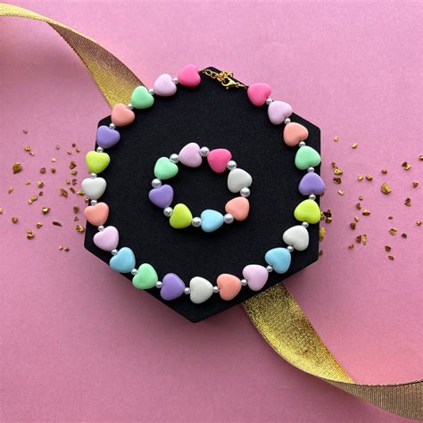 Kids Multiple Heart Necklace & Bracelet Combo – Minnie's World