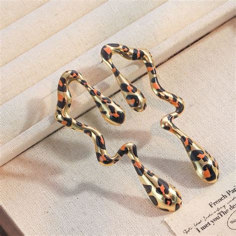Leopard Wave Drops Earrings – A Little Extra