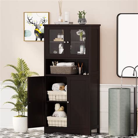 Buy ਇਰਨਟਾਰ ਬਾਥਰੂਮ ਸਟੋਰੇਜ ਕੈਬਨਿਟ, ਓਪਨ ਸ਼ੈਲਫ ਦੇ ਨਾਲ ਫ੍ਰੀਸਟੈਂਡਿੰਗ ਫਲੋਰ ...