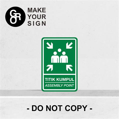 Promo RAMBU TITIK KUMPUL (ASSEMBLY POINT) 20X30CM - Kota Bandung ...