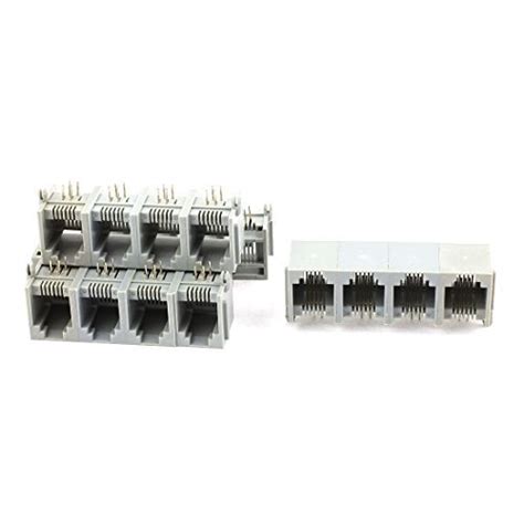 Alcoa Prime5pcs Unshielded RJ11 Gray 4-Ports Network Modulars 6P4C for ...