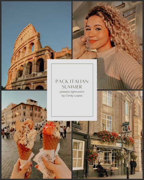 Pack Italian Summer - Presets Lightroom by Cindy Lopes