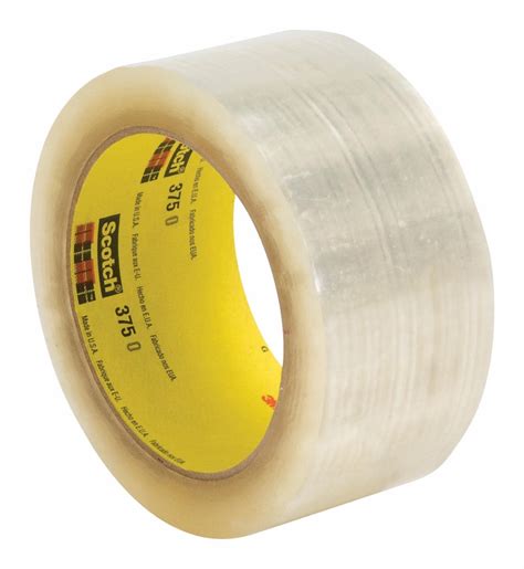 Scotch® Box Sealing Tape 375 PCC, Clear, 72 mm x 330 m, 8 per case | 3M ...
