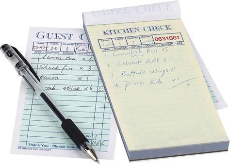 Batrical Guest Checks Server Note Pads 1000 Sheets India | Ubuy