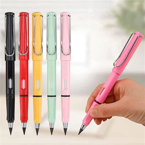 SWADEC Pen Shape Pencil Everlasting Inkless Reusable Erasable Infinite ...