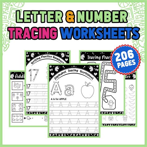Free letter and number tracing worksheet, Download Free letter and ...