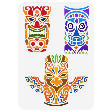 Fingerinspire Totem Pole Stencil 21 X 29 7 Cm Tiki | Desertcart INDIA