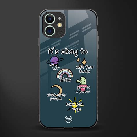 It's Okay Phone Cover for iPhone 12 | Glass Case – Mymerchandize