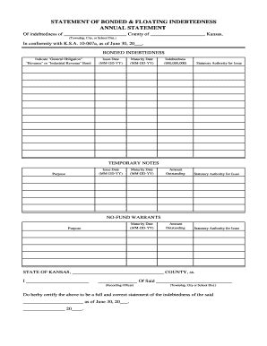Fillable Online Statement of indebtedness.pdf - Gray County Fax Email ...