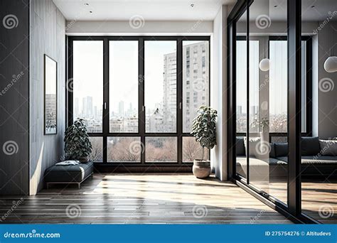 Aluminium Windows in Modern Apartment, with Floor-to-ceiling Views of ...