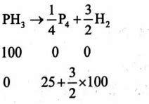 Phosphine ( PH 3) decomposes to produce vapours of phosphorus and H 2 ...