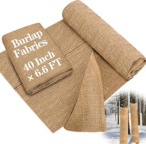 Amazon.com : Buryeah 40 Inch x 6.6 ft Burlap Fabrics Roll Natural Jute ...