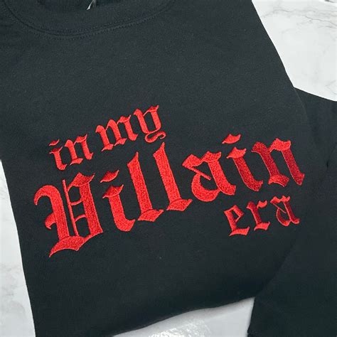 RED In My Villain Era™ - Embroidered Crewneck Sweatshirt – In Stitches ...