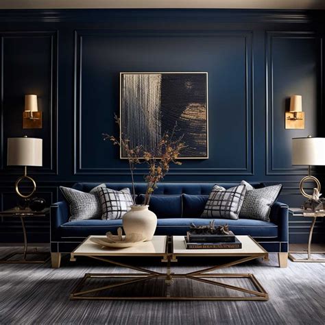 4+ Navy Living Room Themes for a Sophisticated Touch • 333+ Art Images ...