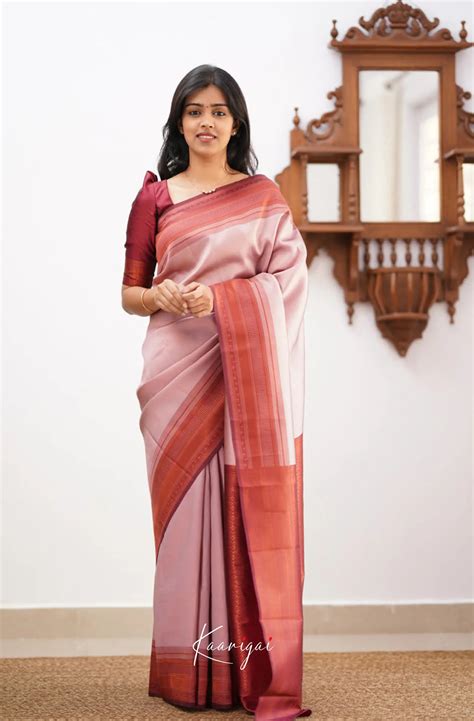 Sita - Pastel Pink Semi Silk Saree – Kaarigai Sarees