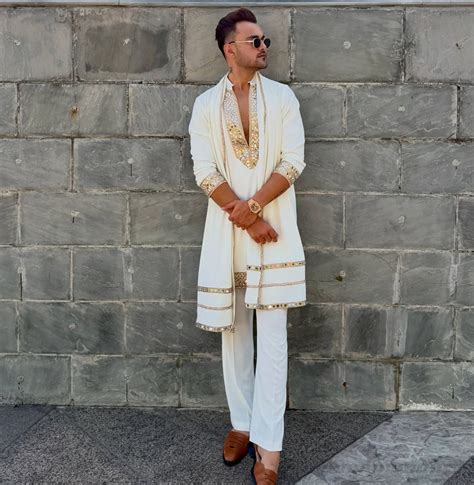 Mirror work white kurta With Duppta – sufikala