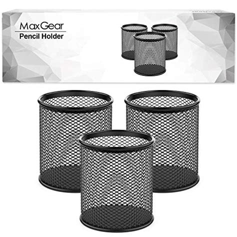 MaxGear Pen Holder for Desk, Premium Mesh Metal Pencil Holder Pen Cup ...