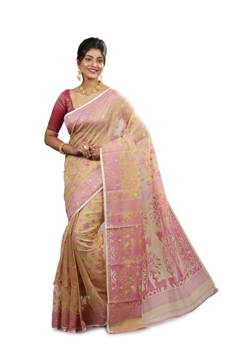 Soft Dhakai Jamdani Saree Red(J1120) – banglarsare