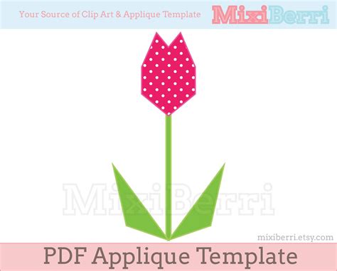Image result for Tulip Applique Pattern Template