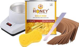 DR.HONEY hair removal wax 600 gram gold wax strip stick heater and ...