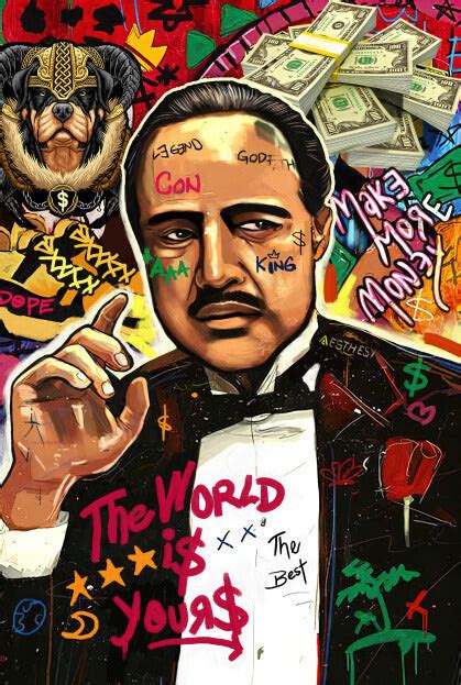 Buy Mafia Graffiti - Don Vito Corleone Canvas Wall Art – Aesthesy