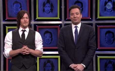 Norman Reedus Plays 'Facebreakers' at 'The Tonight Show'; Jimmy Fallon ...