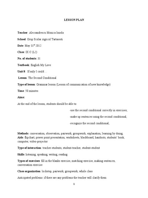 Image result for Second Conditional Lesson Plan