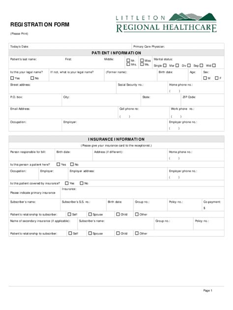 Fillable Online GENESYS INTEGRATED GROUP PRACTICE PATIENT REGISTRATION ...