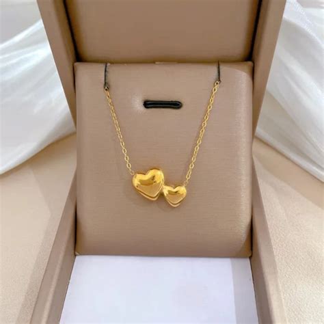 Dual Heart Pendant Chain (Stainless Steel)