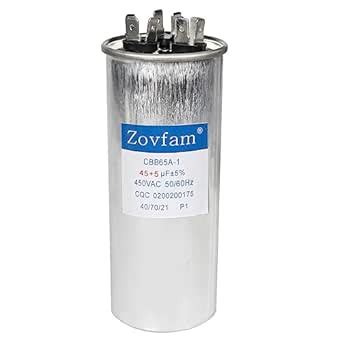 AC Capacitor 45+5 uF ± 5% 45/5 MFD 370/440V Operating Capacitor CBB65 ...