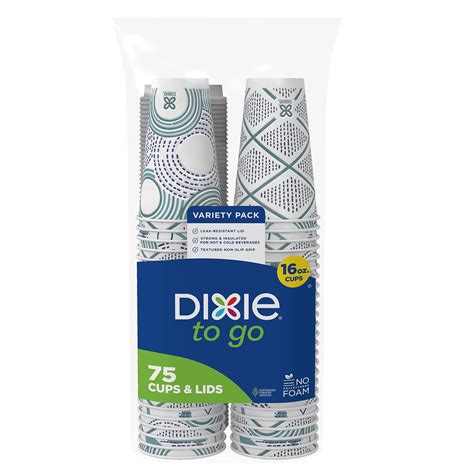 Dixie® To Go 16 oz. Paper Cup with Leak-Resistant Lid, 75 ct. - Samsclub.com