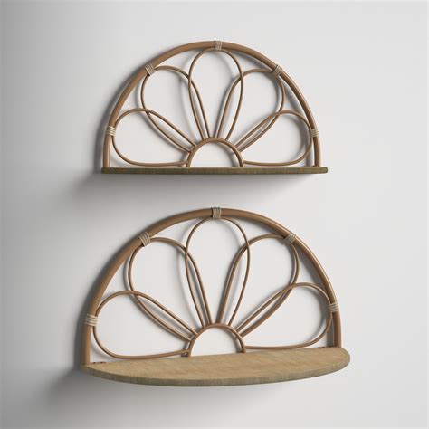 Kelly Clarkson Home Boho Coastal Set of 2 Metal Flower Arched Wall ...
