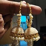 MEENAZ Jewellery Traditional Gold Plated Pearl Jhumkas Jhumka Jhumki ...
