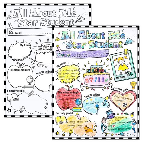 All About Me Poster Kindergarten Amazon.com: 40 Packs All About Me