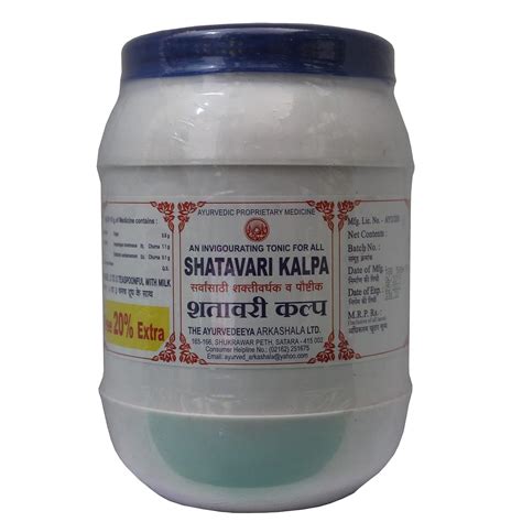 Buy ARKASHALA SHATAVARI KALP 500GM, Multicolour Online at Low Prices in ...