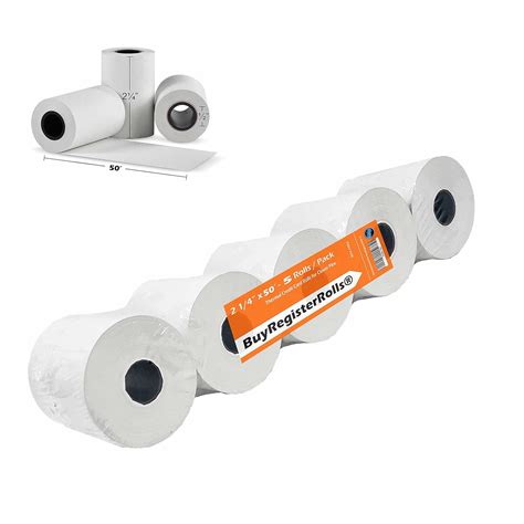 (5 rolls) 2 1/4 X 50 Thermal Paper Rolls Verifone Vx520 Ingenico ICT220 ...