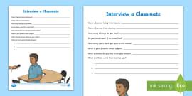 Interview a Friend Worksheet 的图像结果