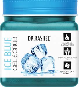 DR.RASHEL Ice Blue Face & Body Gel Scrub For Tan Removal, Acne, Radiant ...