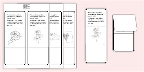 Valentine Draw from Memory Worksheet (teacher made) - Twinkl
