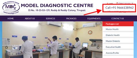 Steps to book lab visit appointment from Model Diagnostic Centre