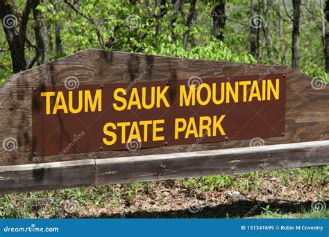 Missouri State Park Sign Taum Sauk Mountain2 Stock Image - Image of ...