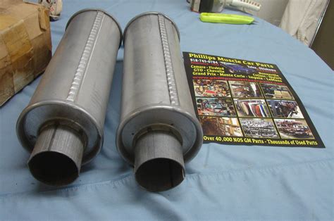 1969 GTO JUDGE NOS GM EXHAUST MUFFLER RESONATORS RAM AIR 3 4 GRAND PRIX 428 HO | eBay